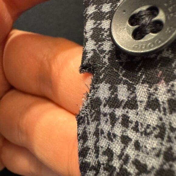 RAG & BONE 100% Silk Shirtdress Fit-and-Flare Gray Black Plaid Dress - Size 6 - Picture 7 of 11